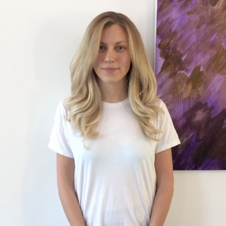 these perfect summery blonde highlights west village hair salon NYC