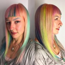 rainbow creative hairr color multitone downtown nyc