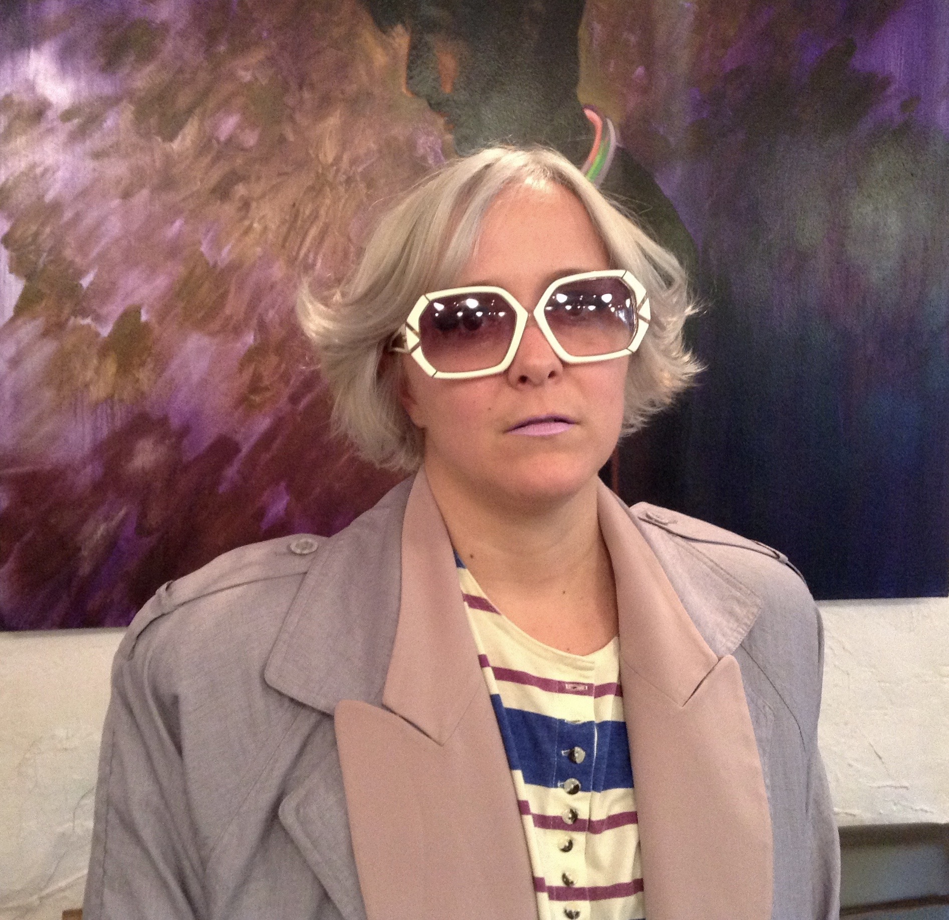 muted mauve platinum blonde hair salon downtown nyc playing dress up for keeps