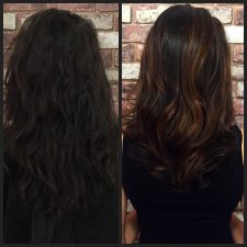 before after balayage brunette hair manhattan nyc 10014