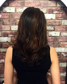 brunette balayage highlights hair salon manhattan 10014