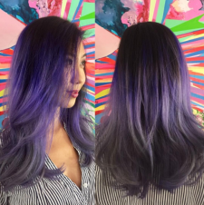 violet silver hair color ombre downtown salon nyc